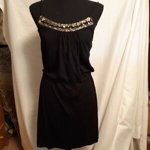 NWT Tart Dress Size M Beaded Neckline Above Knee Spaghetti Straps Bloused Waist